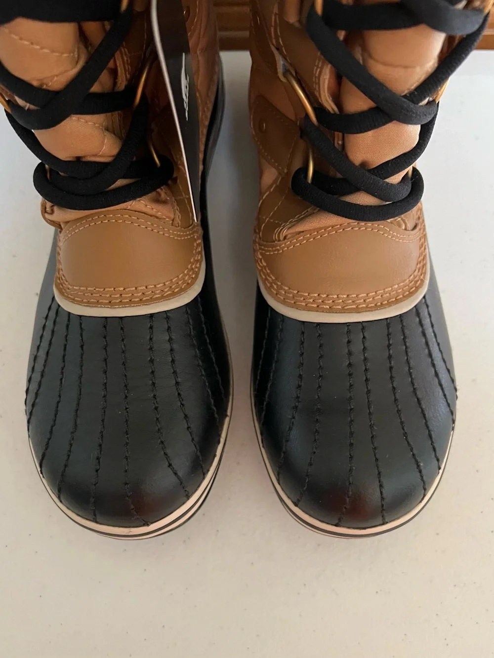 Sorel Tofino Cate Lace-Up Snow Boot for Women - Curry/Black, Size 9.5